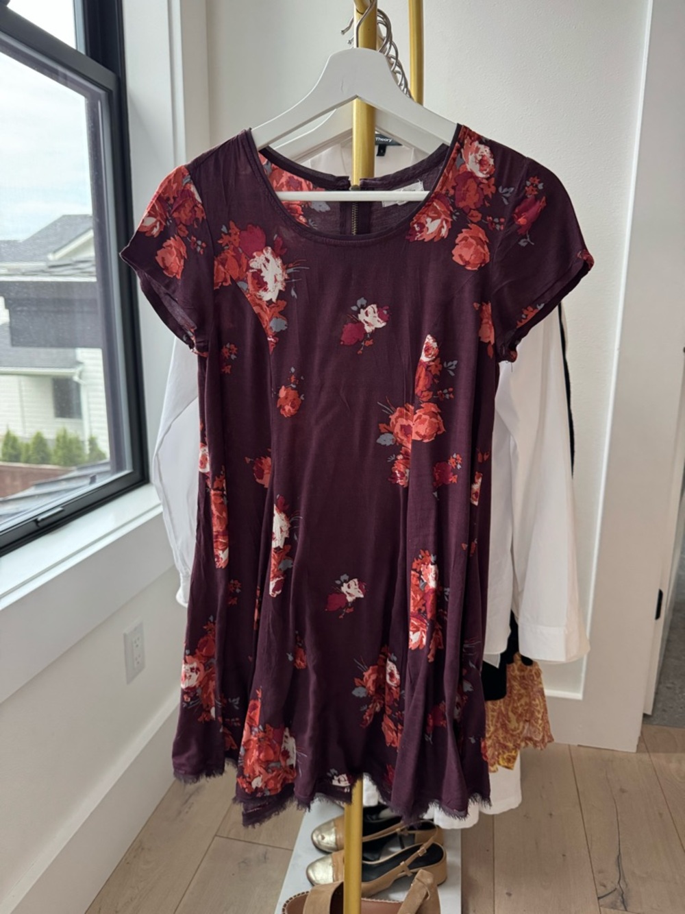 silence + noise Burgundy Floral Swing Tunic